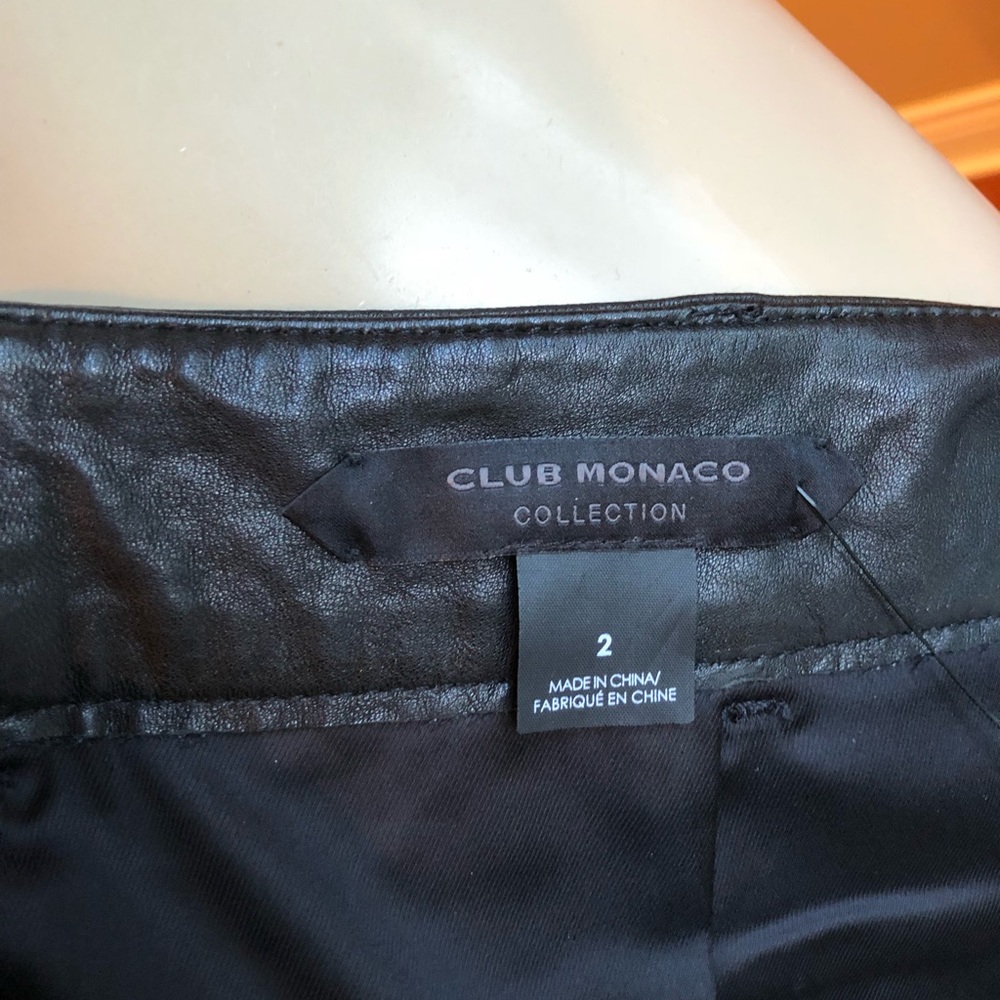 Genuine leather shorts